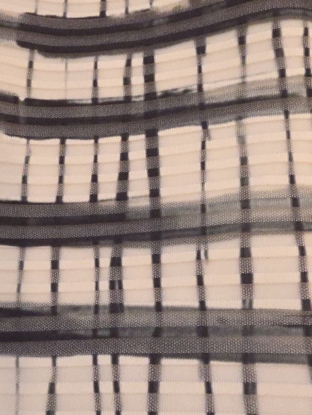 Tracy Reese White, Black & Gray/Green Fit & Flare Dress - Picture 5 of 10
